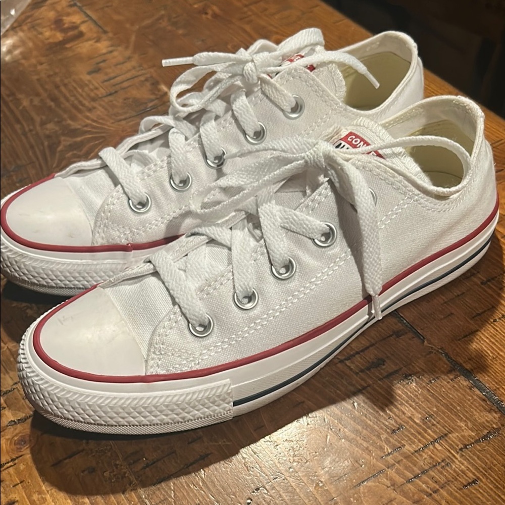 Converse Red and White Sneakers Classic Canvas Design sz6